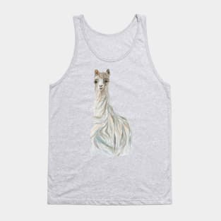 Llama watercolor drawing Tank Top